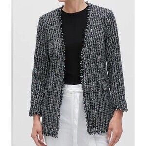Banana Republic Tweed Boucle  Women's    Blazer Lined  SZ L NWT